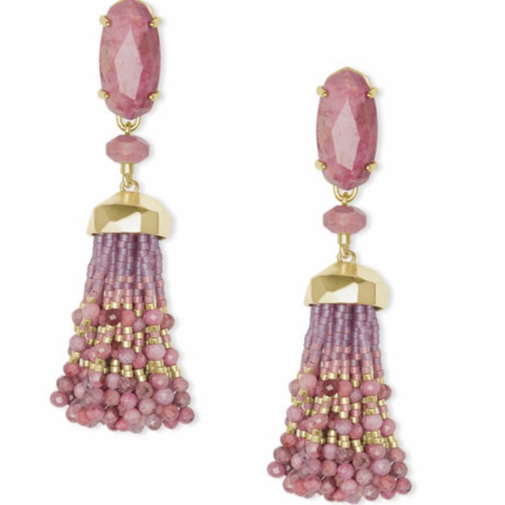 Kendra Scott Dove Earrings in Pink Rhodonite